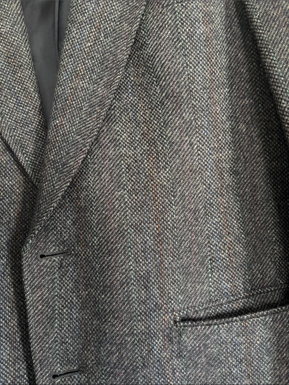 Adams Row by Richman Wool Gray Herringbone Men's Blazer
